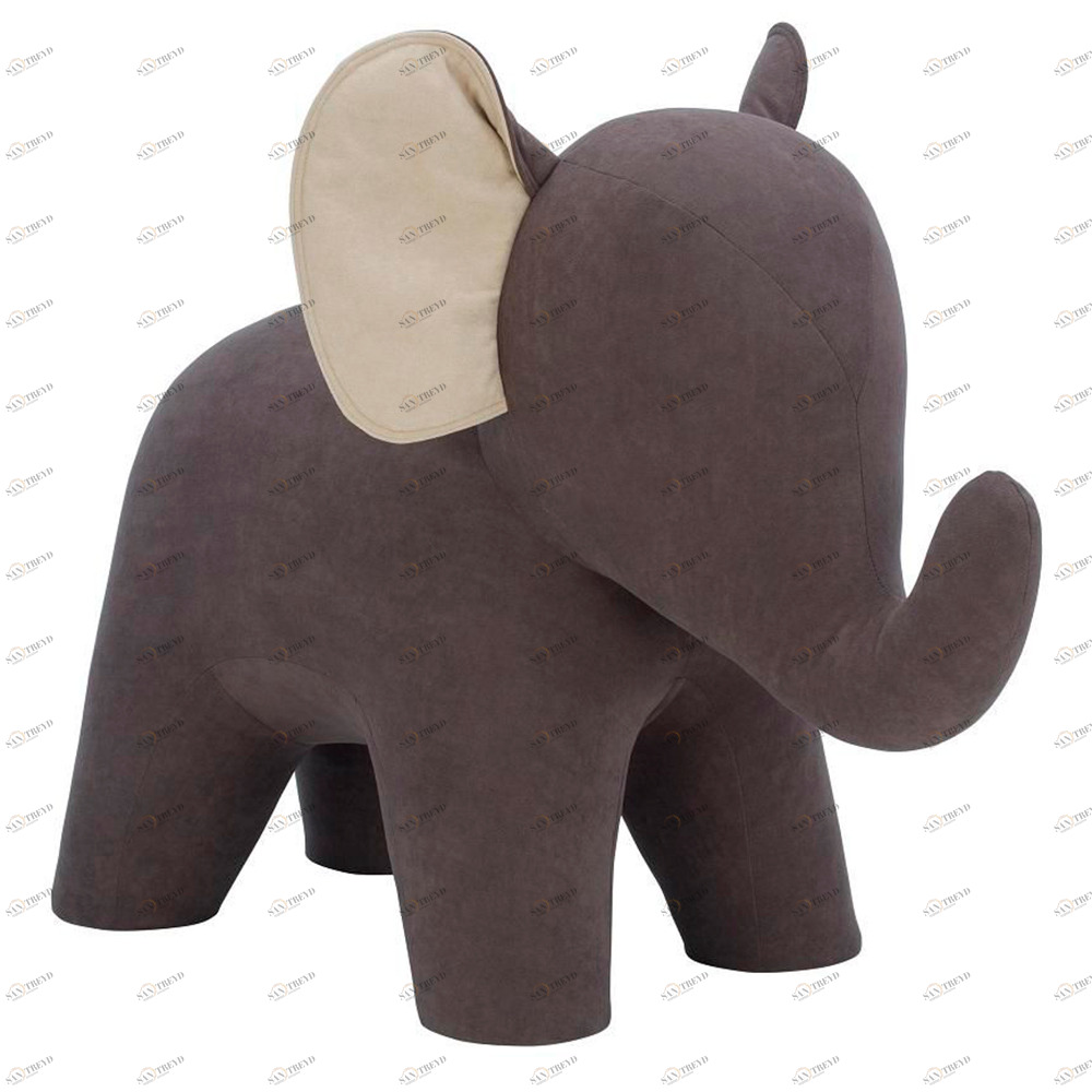 Пуфик детский коричневый "Слон" Elephant, 95 см, ткань Omega 16/Omega 02 LESET  00-3833167 Коричневый Santreyd 