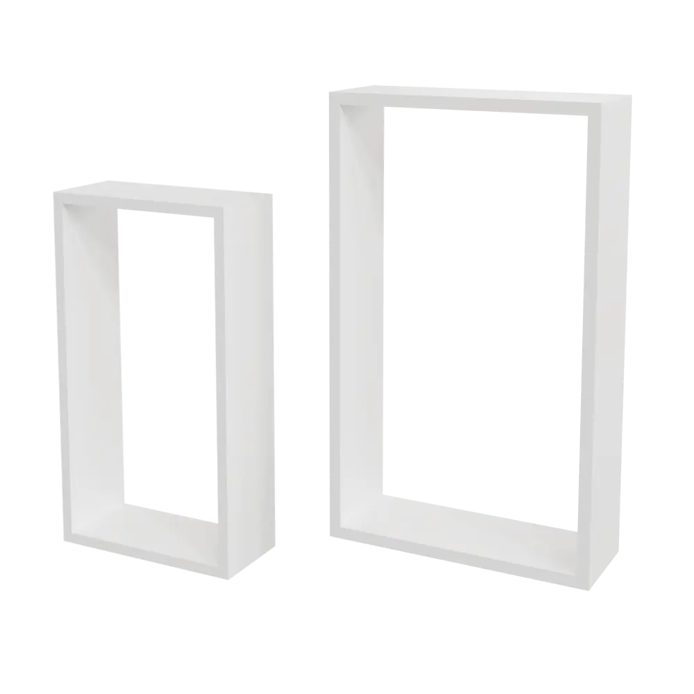 Полка настенная Spaceo 45x27 см/40x22 см МДФ цвет белый 2 шт 82877495 STLM-2038567  - Вид №2