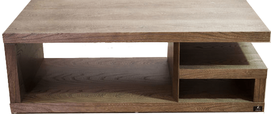 Журнальный столик прямоугольный коричневый с 3 полками 120 см Vision 3 PUSHA PUSHA 062869 Коричневый  - Вид №1