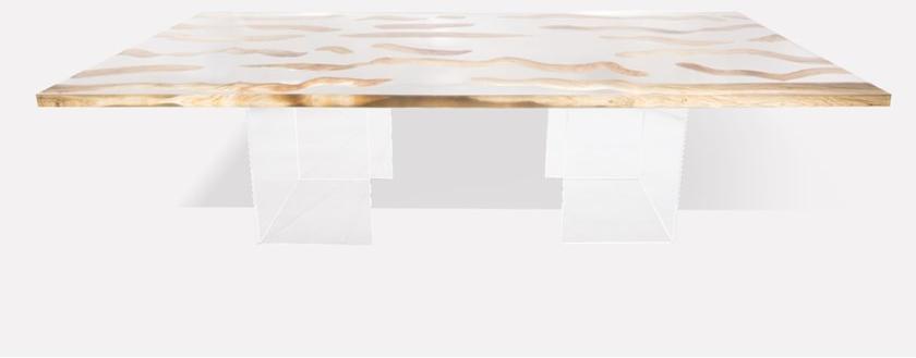 MORADA Прямоугольный обеденный стол из дерева и стекла Floating liana Floating liana dt - Вид №1