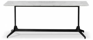 Saba Italia Консоль с столешницей из каррарского мрамора и металлическим основанием Hexa