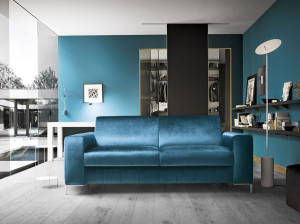 Двуспальный диван-кровать из ткани