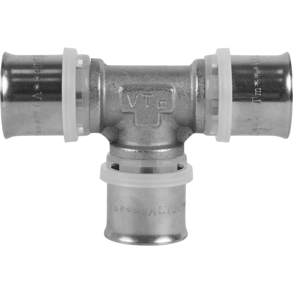 Тройник Valtec 26 мм никелированная латунь VTM.231.N.262626 15474508 STLM-2074060  - Вид №2