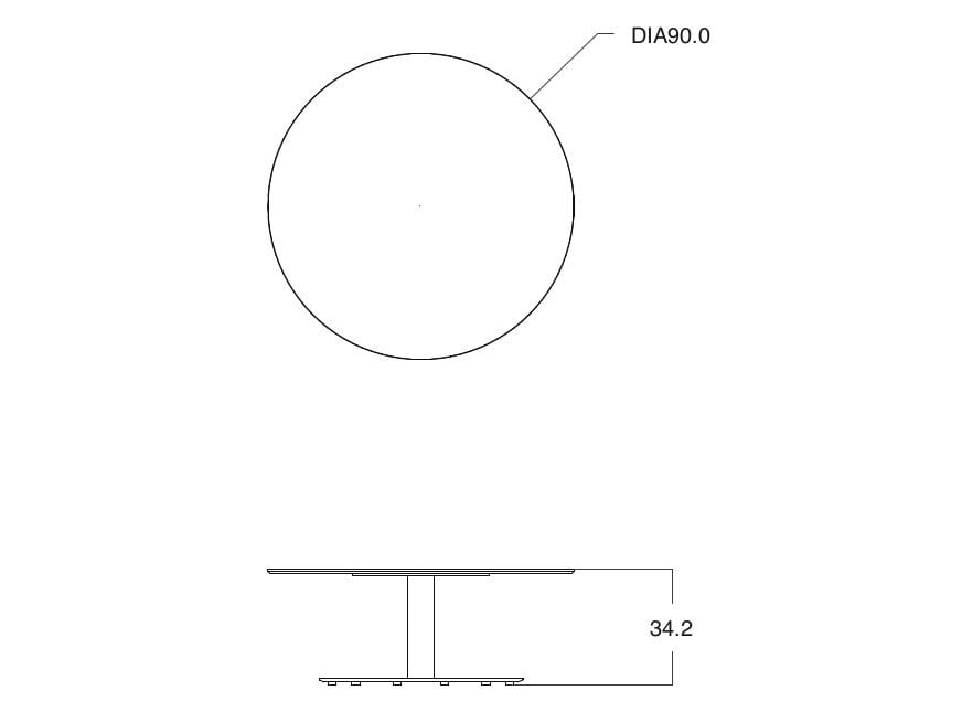 Керамический круглый низкий садовый журнальный столик TRIBÙ T-Table ARCH-00139221 - Вид №2