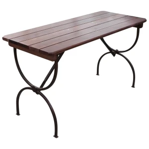 Стол садовый Naterial Тироль складной 150x60x78 см металл/дерево темно-коричневый