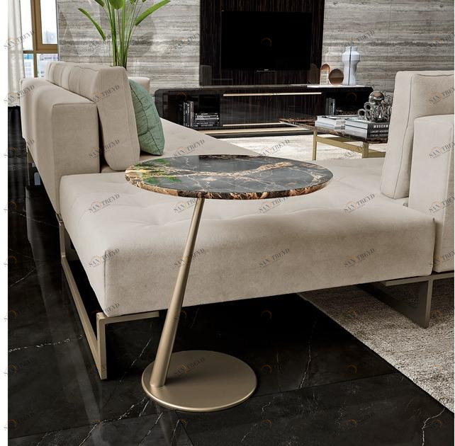 Barnini Oseo Высокий круглый столик из мрамора Richmond upon thames Rc207