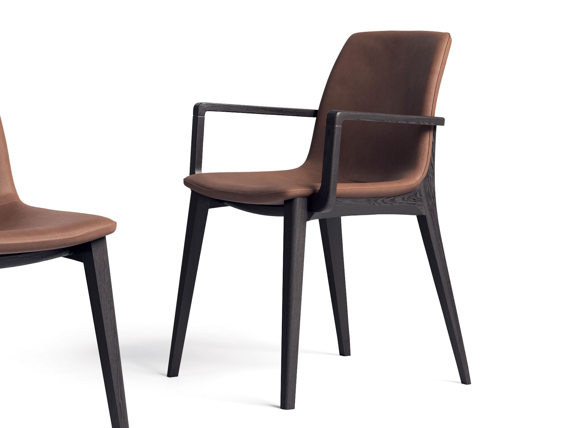 Кожаный стул с подлокотниками Kico Living Complements ARCH-00068752