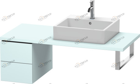 LC583500909 L-Cube Шкафчик для консоли Светло-голубой матовый декор Duravit