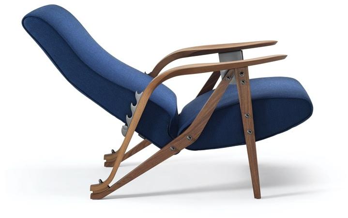 Zanotta Кресло с откидной спинкой из ткани или кожи Carlo mollino cm 2020 sun-id-1416659 - Вид №9