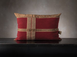 Прямоугольная подушка из вискозы и хлопка