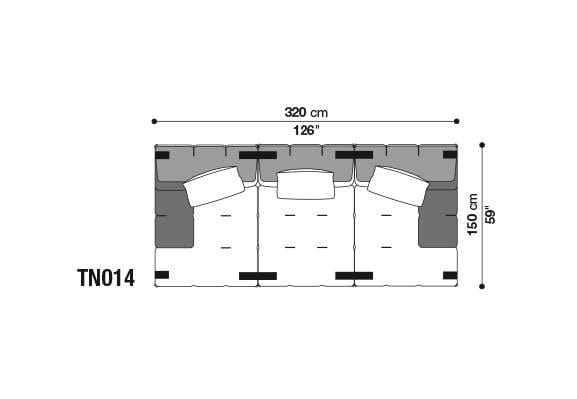 Секционный диван из ткани B&B Italia Tufty-Too ARCH-00095690 - Вид №28