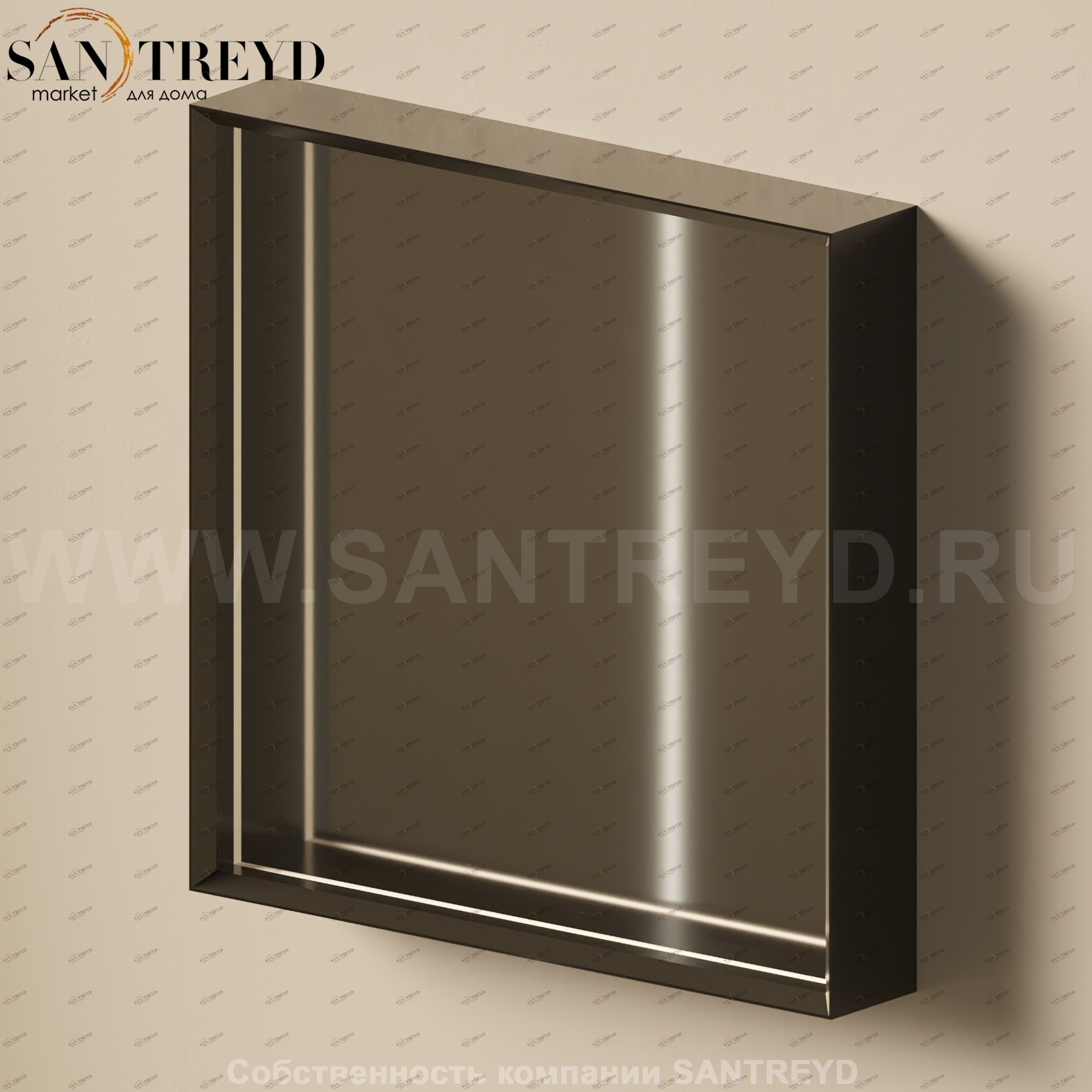 Flaminia APP Зеркало в черной лакированной раме с подсветкой AP70.9017 Ceramica Flaminia AP709017