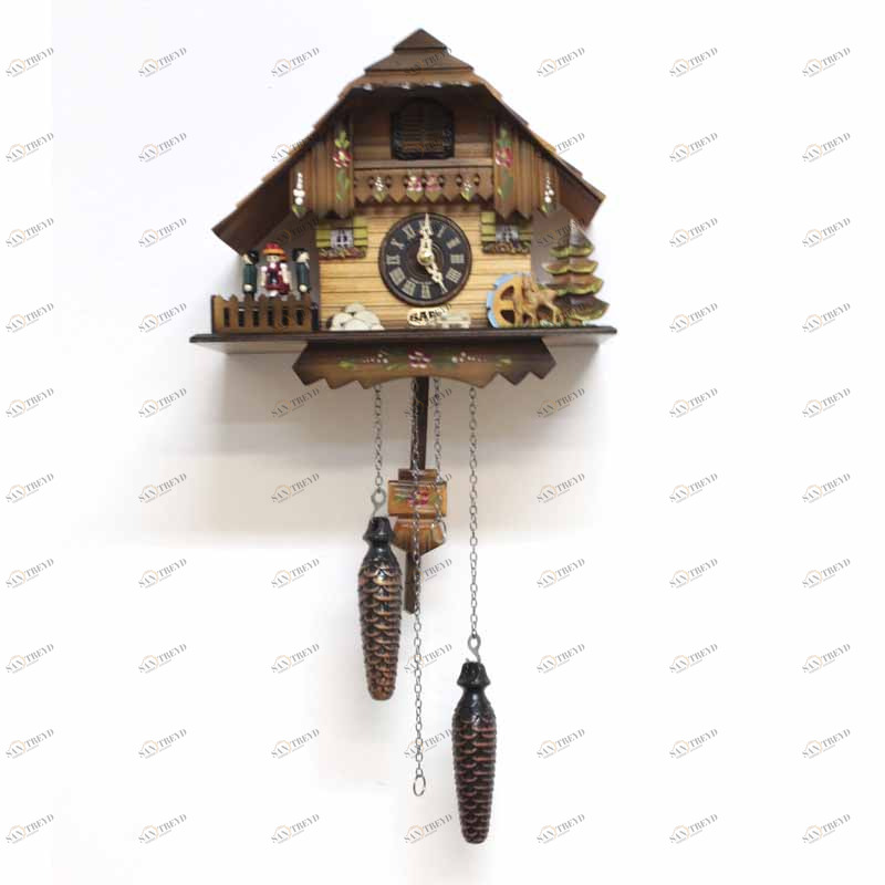 Часы настенные коричневые с кукушкой Sars 8M SARS ДИЗАЙНЕРСКИЕ 00-3967469 Коричневый 