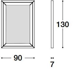VOLPI Прямоугольное зеркало в настенной раме Luigi volpi Lv-51002 - Вид №1