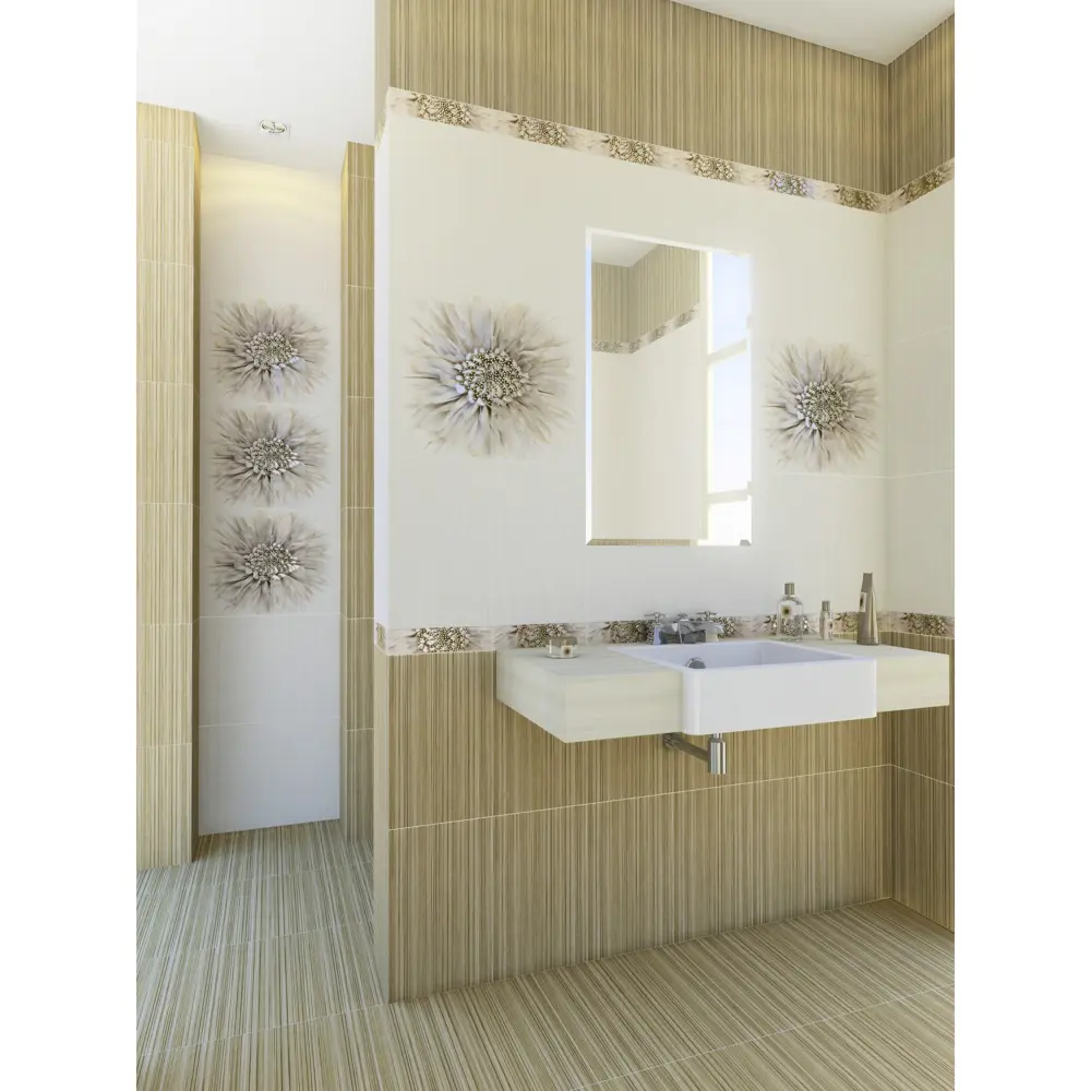 Бордюр Golden Tile «Зебрано» 25х6 см цвет бежевый 13776051 STLM-2051032  - Вид №4