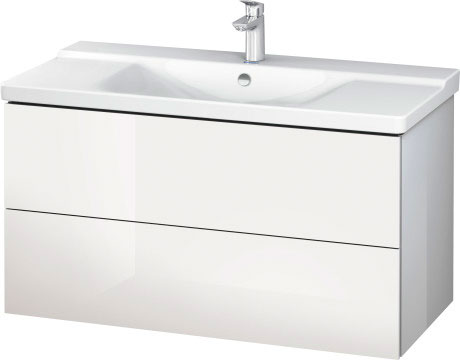 LC625009191 Тумбочка подвесная L-Cube #LC6250 1020 x 481 мм Серо-коричневый декор Duravit - Вид №2