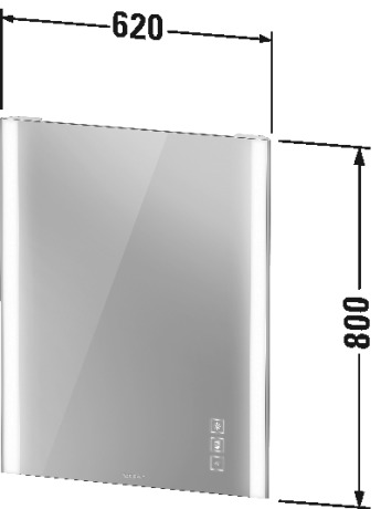 XV70410B1B1 Серии/XViu Зеркало с подсветкой Champagne Matt Duravit - Вид №1
