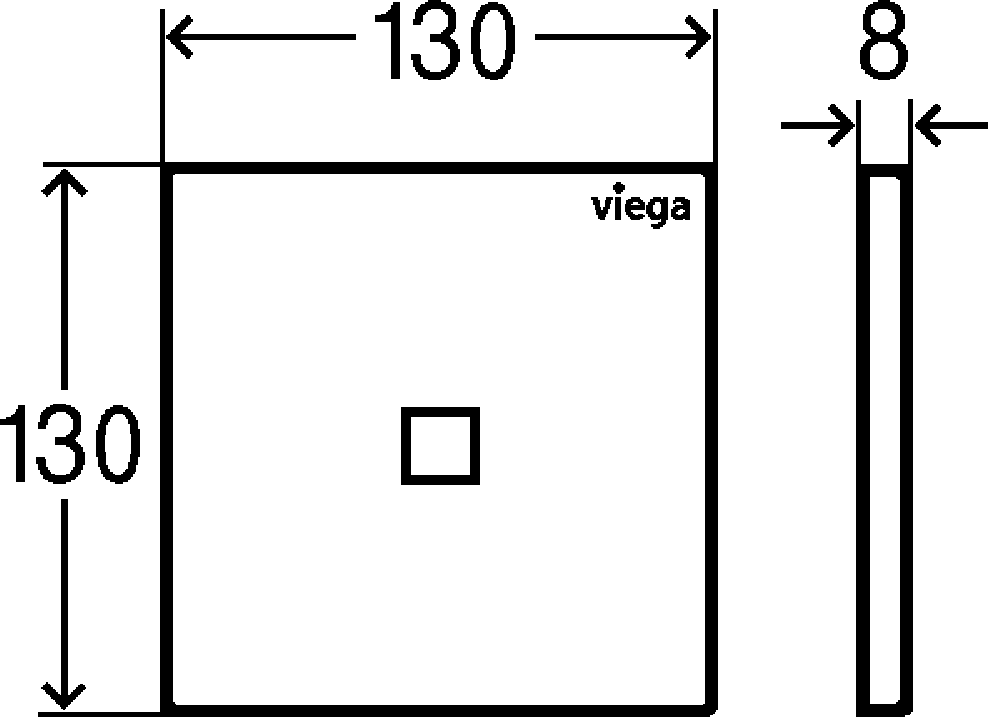 Viega Выставочный образец панели смыва Prevista для писсуара 8620.29 (775018) 775 018 - Вид №3