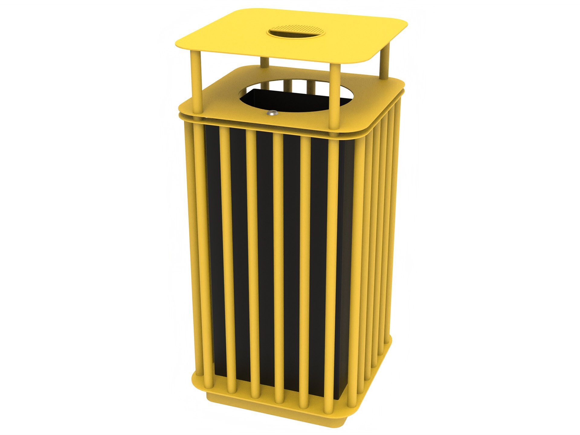 Оцинкованная стальная корзина для мусора с пепельницей Lazzari Spring ARCH-00089452 - Вид №1