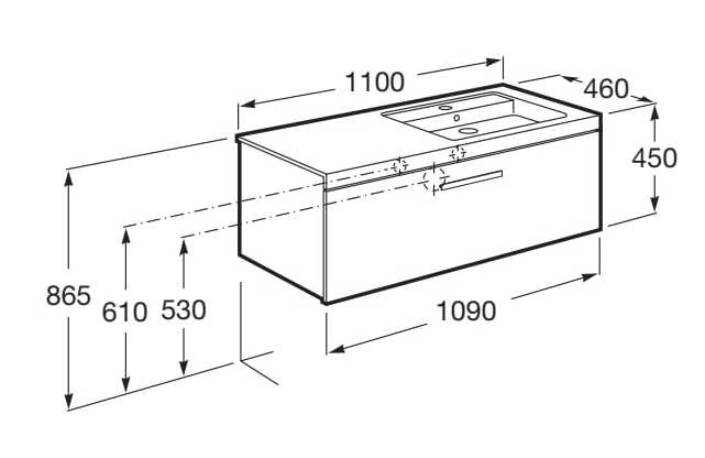Подвесной шкаф с одной раковиной со встроенной раковиной Roca Prisma ARCH-00031879 - Вид №28