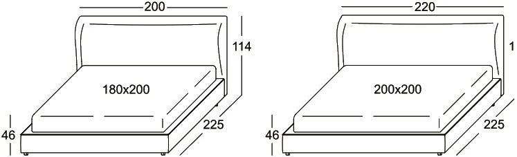 Marac Мягкая кровать со съемным чехлом из ткани Cole sun-id-1484423 - Вид №3