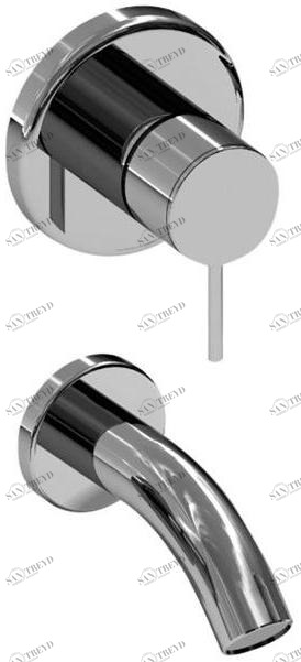 RUBINETTERIE STELLA Смеситель для ванны настенный на 2 отверстия Lucilla Ll01412cr00