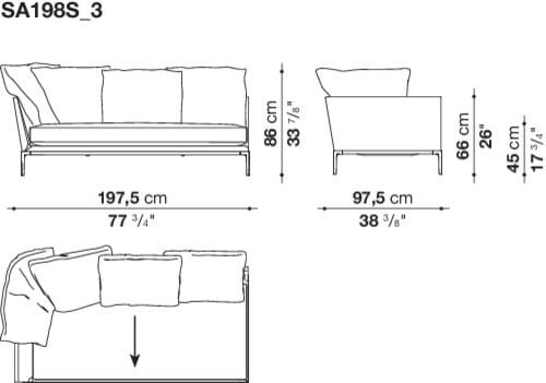 Угловой диван из ткани B&B Italia Атолл ARCH-00091854 - Вид №13