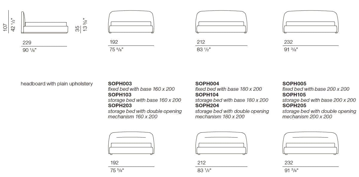 Двуспальная кровать для хранения ткани BODEMA SOPHIE ARCH-00096354 - Вид №3