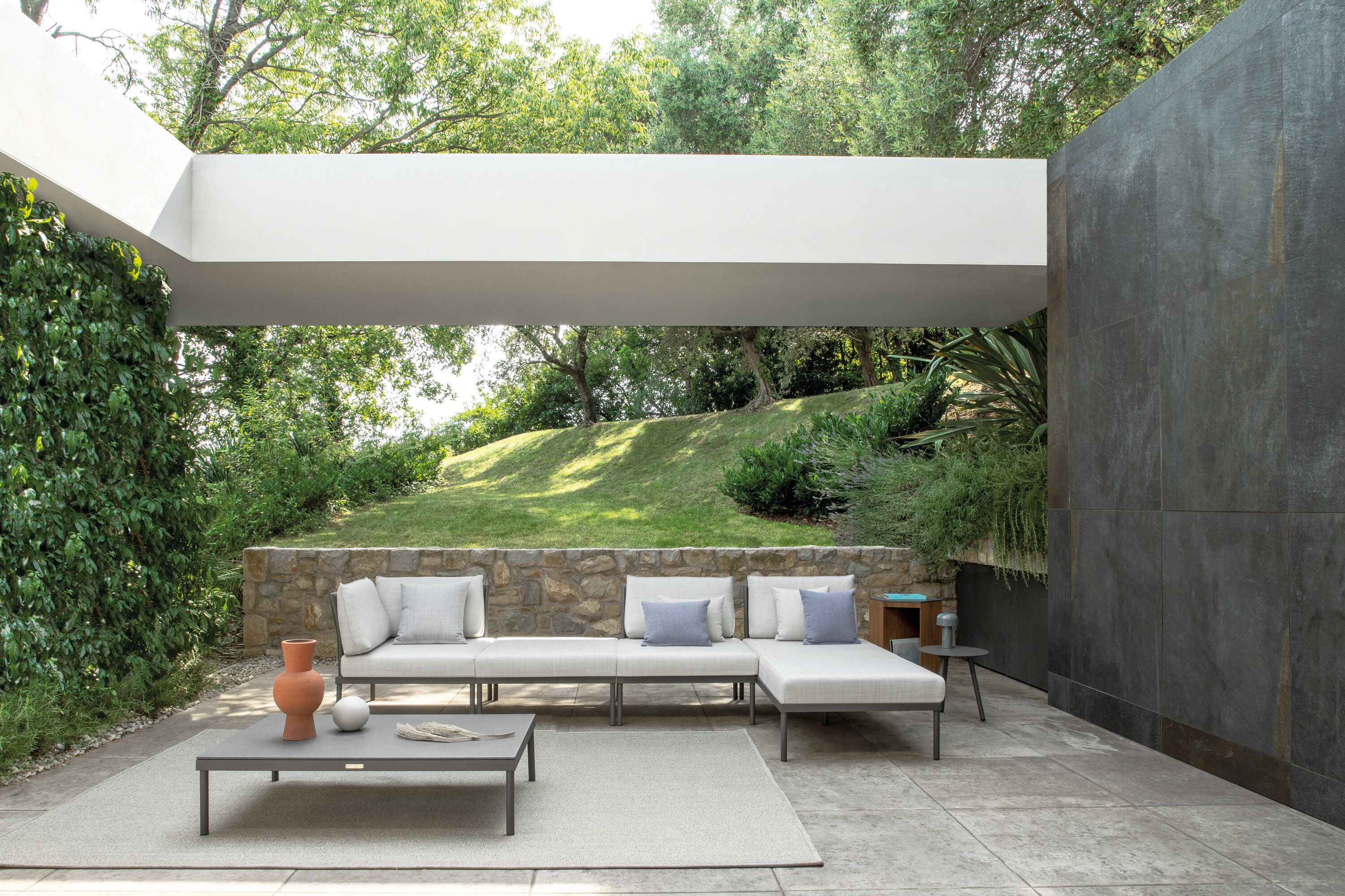 Модульный тканевый садовый диван с полуостровом Atmosphera вспышка ARCH-00044030 - Вид №1