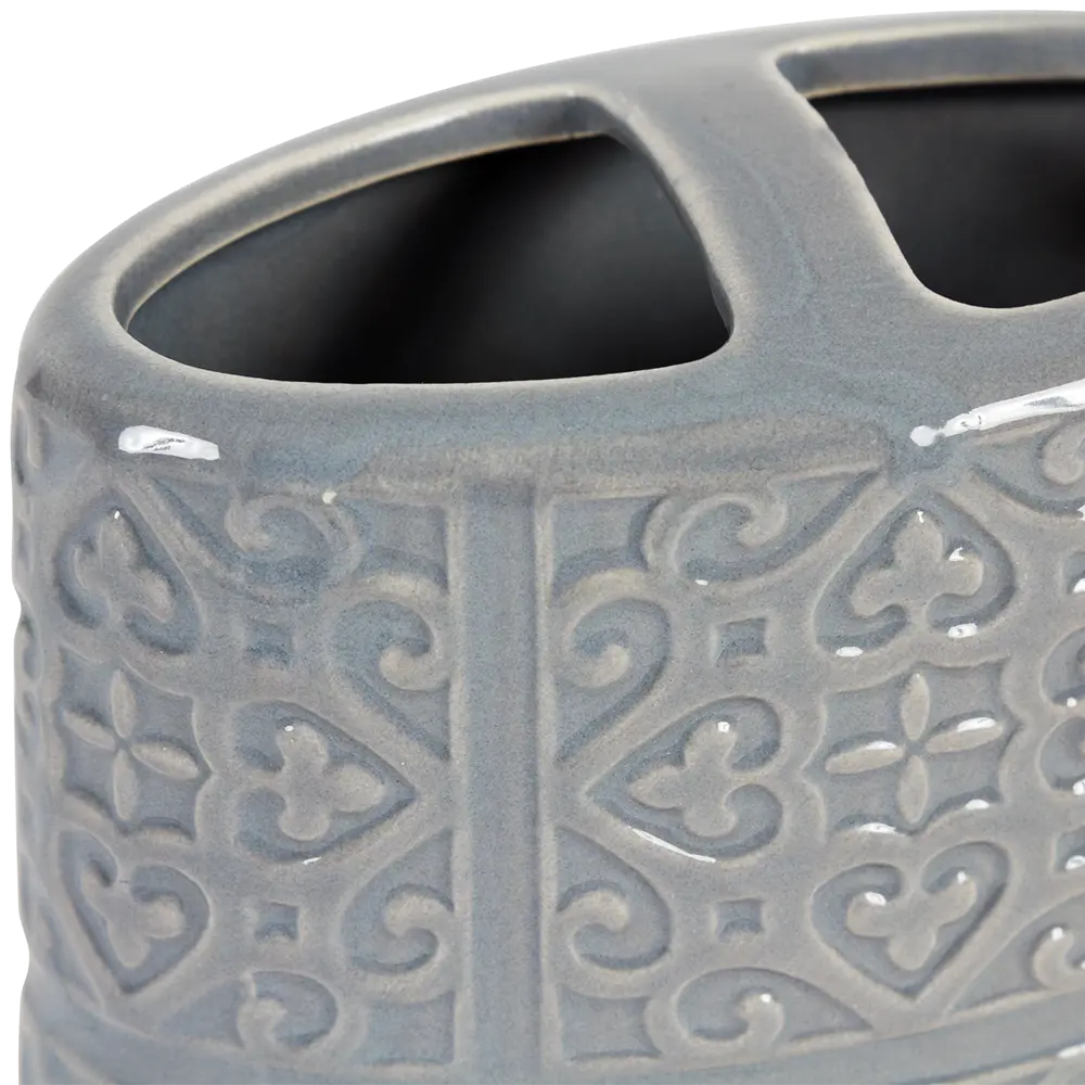 Стакан для зубных щёток Grey с разделителем 82055535 STLM-2008647 VERRAN - Вид №1