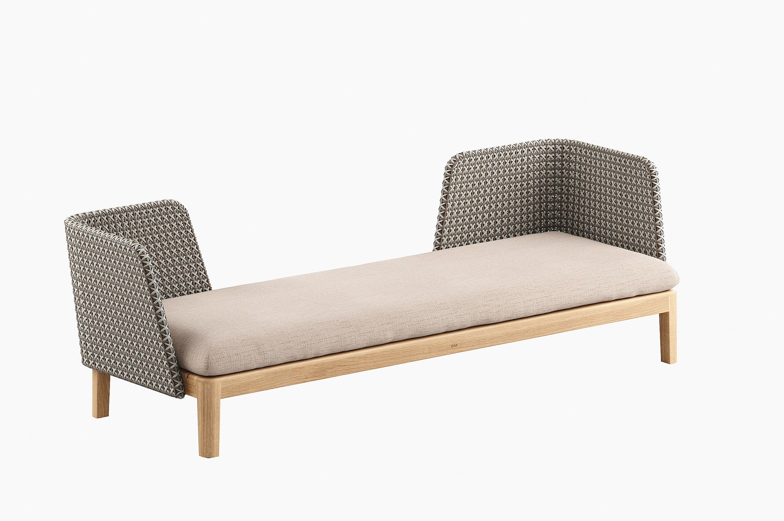 Садовая спальная кровать, обитая синтетической тканью и тиком Royal Botania Calypso Lounge ARCH-00126757 - Вид №5