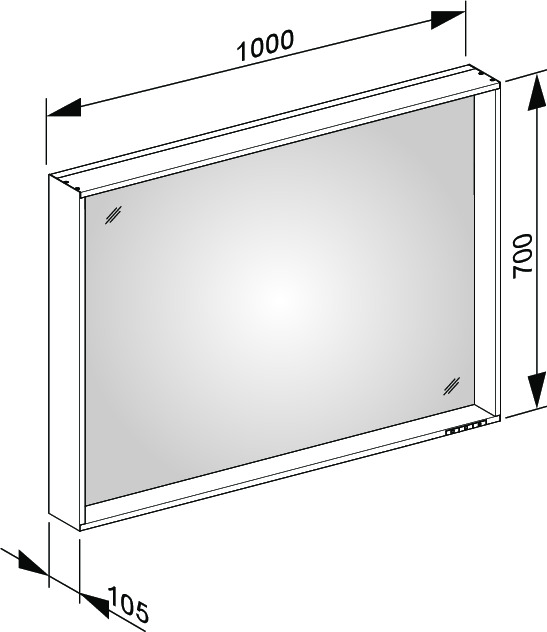33096ZZ1500 Зеркало с подсветкой KEUCO Plan - Вид №17
