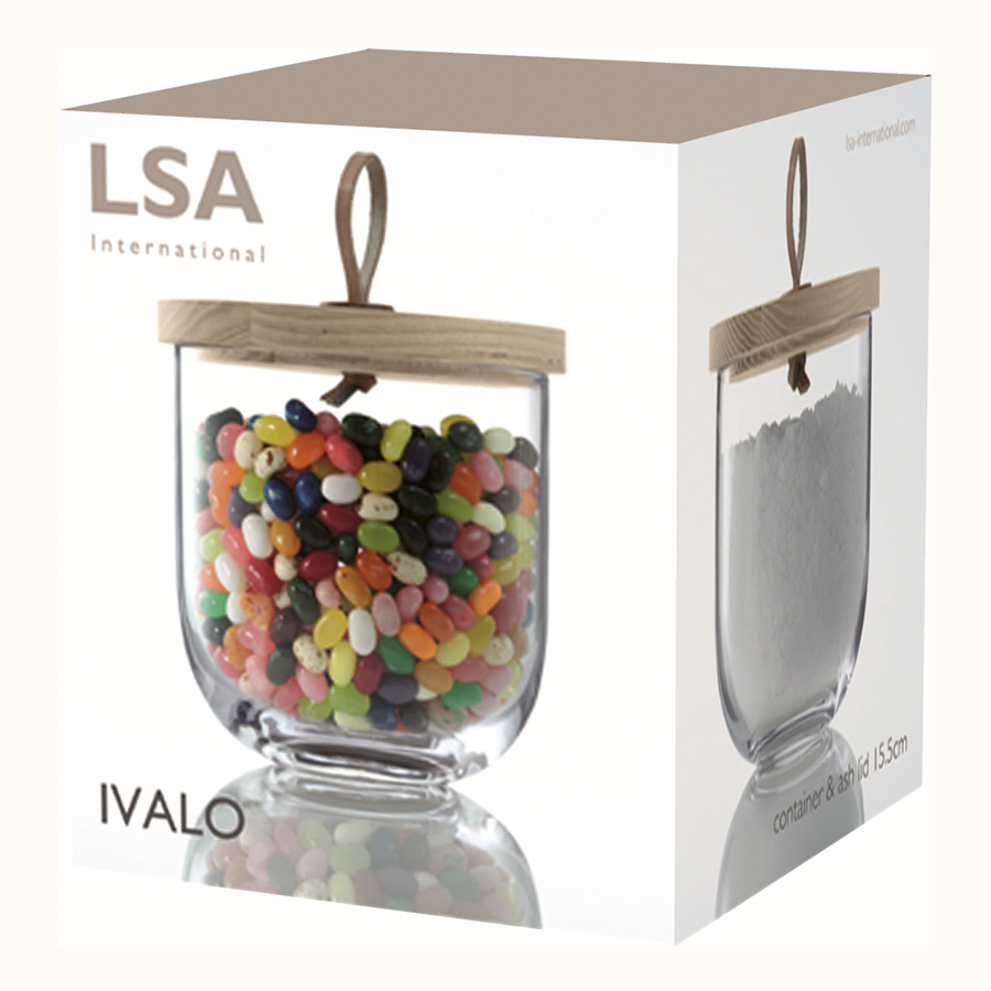 G1085-15-301 Чаша с деревянной крышкой из ясеня ivalo, 15,5 см LSA International  - Вид №6