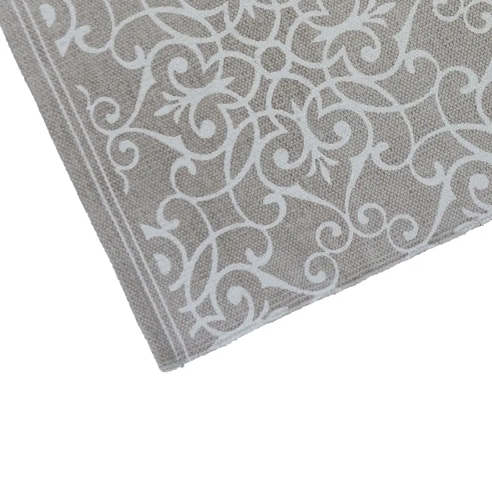 Ковер KREAFORTA Lessa 60x120 см хлопок цвет бежевый 89443496 STLM-2108559  - Вид №1