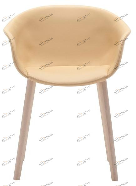 Andreu World Мягкое кожаное кресло с подлокотниками Next So0497