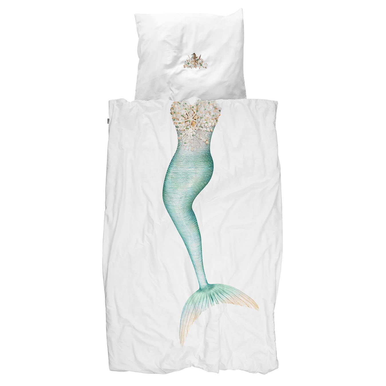 Детское постельное белье односпальное "Русалка" 150х200 см SNURK  335491 Белый;голубой  - Вид №5