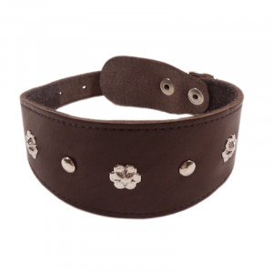 ПР0048179 Ошейник для собак Камбала 1сл 55мм 40см коричневый ZOOEXPRESS