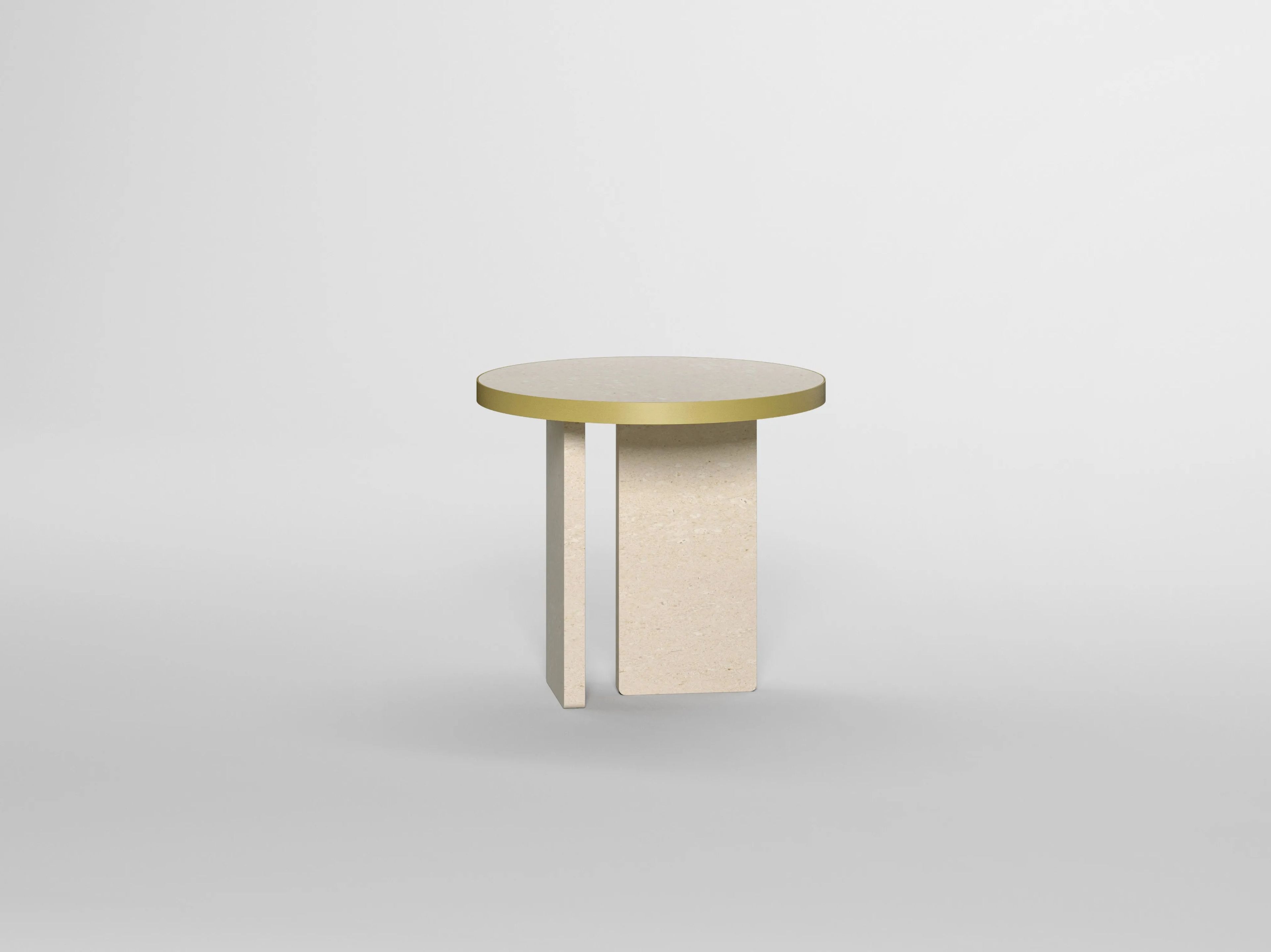 Травертин круглый журнальный столик Davani Purity ARCH-00027089 - Вид №15