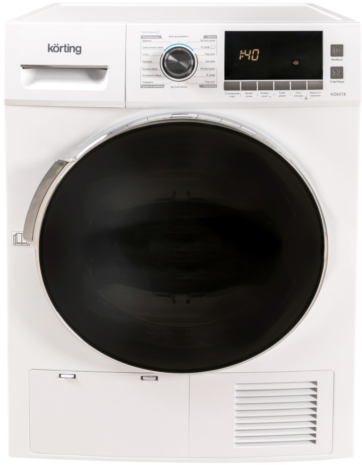 KD 60T8 Сушильные машины / сушильная машина , глубина 61.5 см, макс загрузка 8 кг, электронное управление, led индикация настроек и доп функций, цифровой дисплей, 16 програм, сушка по влажности, сушка по времени, съемный резервуар для слива конденсата, ре Santreyd 