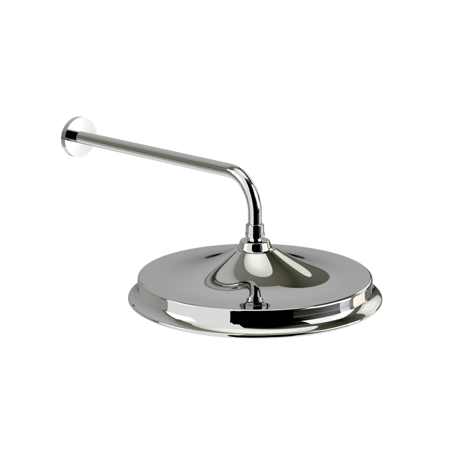 Burlington Riviera Riviera фиксированная душевая лейка AirBurst с кронштейном 9-дюймовая душевая головка и кронштейн AirBurst цвета Gold V17 GOLD-V11 GOLD  - Вид №3