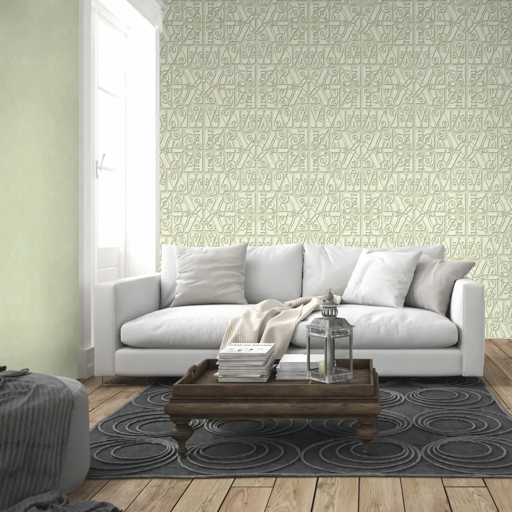 Обои флизелиновые 1,06х10 м цвет зелёный ED1126-04 81961375 STLM-2028645 EURO DECOR МАЙЯ - Вид №3