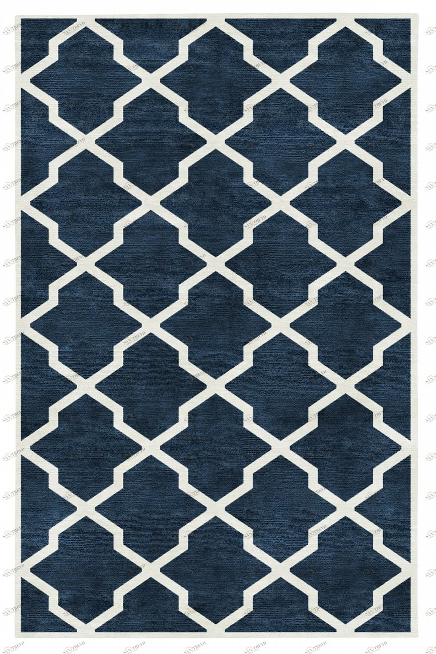 Ковер Square Blue 140x200 DOLLY CAPRETS ДИЗАЙНЕРСКИЕ, TRELLIS 155623 Синий 
