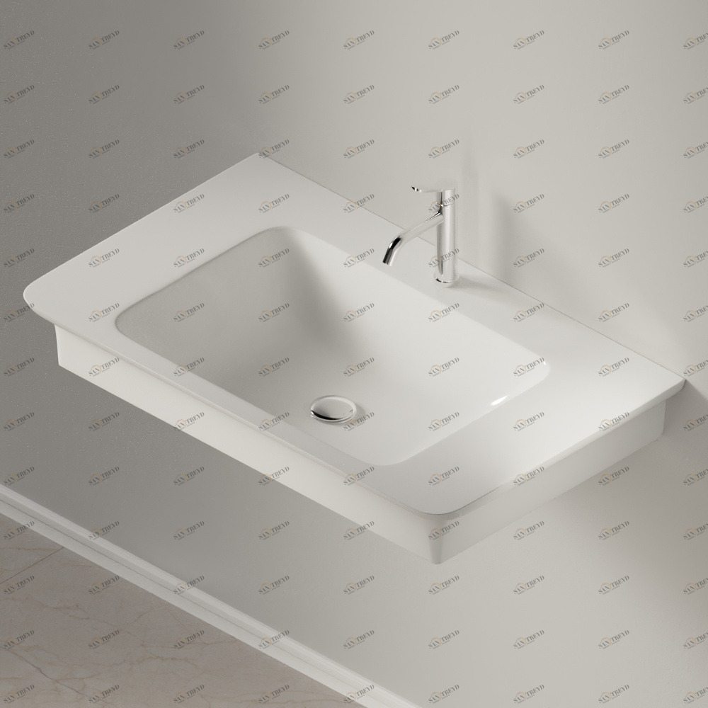 ACER10701RAA Подвесная раковина настенная прямоугольная Agape  белая 