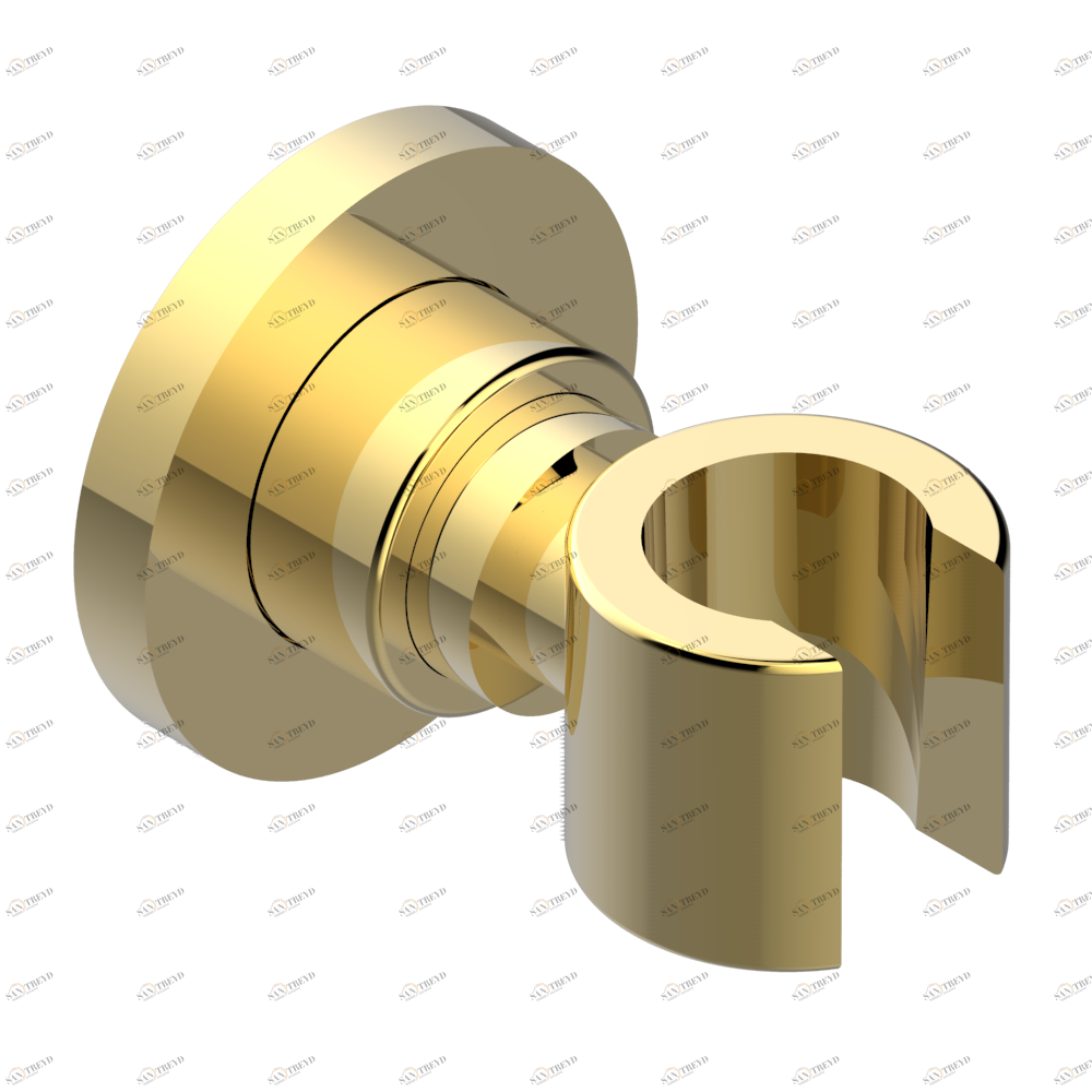 A33-53F Кронштейн стационарный встраиваемый в стену Thg-paris Bambou с чёрным хрусталём Золото A33 53F CAT.F