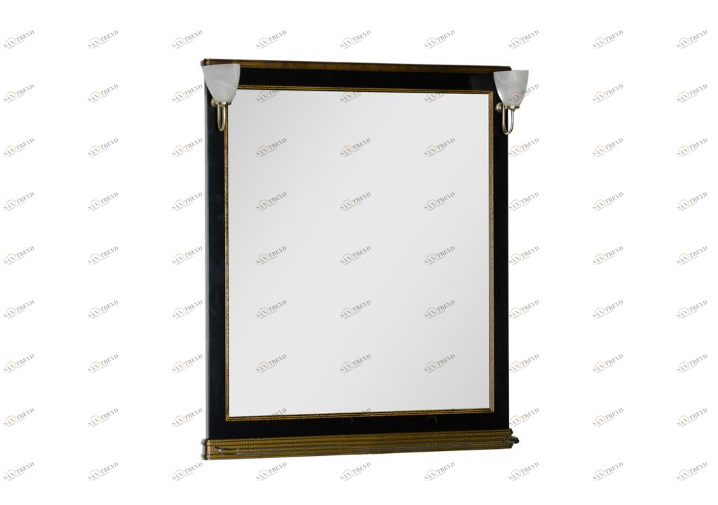 Зеркало Aquanet Валенса 100 черный краколет/золото 00180294