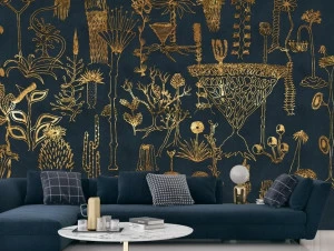 Affreschi & Affreschi Рулонные экологические обои из гипса с цветочными мотивами Season 1 Kw0705