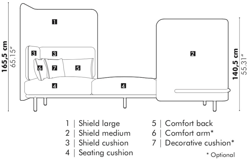 BuzziSpace Кресло из ткани с высокой спинкой Buzzispark sun-id-1409963 - Вид №7