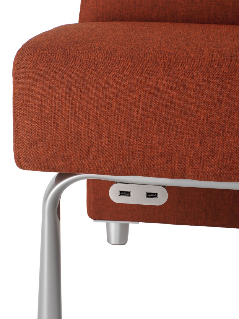 Ambit 1065 Модульная система сидений. Сиденье и спинка мягкие. Ножки из литого алюминия. Линейный модуль L 120 см, спинка H 76 см. Двусторонняя версия. Et al. Ambit - Вид №1