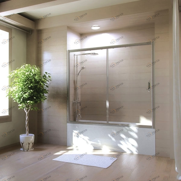 150X150GV502 Душевое ограждения на борт вынны GUTEWETTER Германия Slim