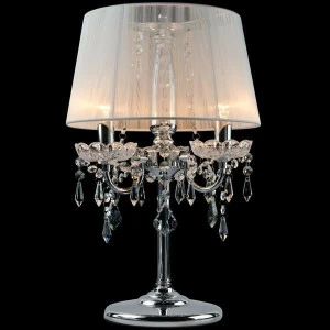 Настольная лампа Eurosvet 2045/3T хром/белый EUROSVET ИНТЕРЬЕРНЫЕ 191436 Белый;хром